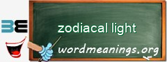 WordMeaning blackboard for zodiacal light